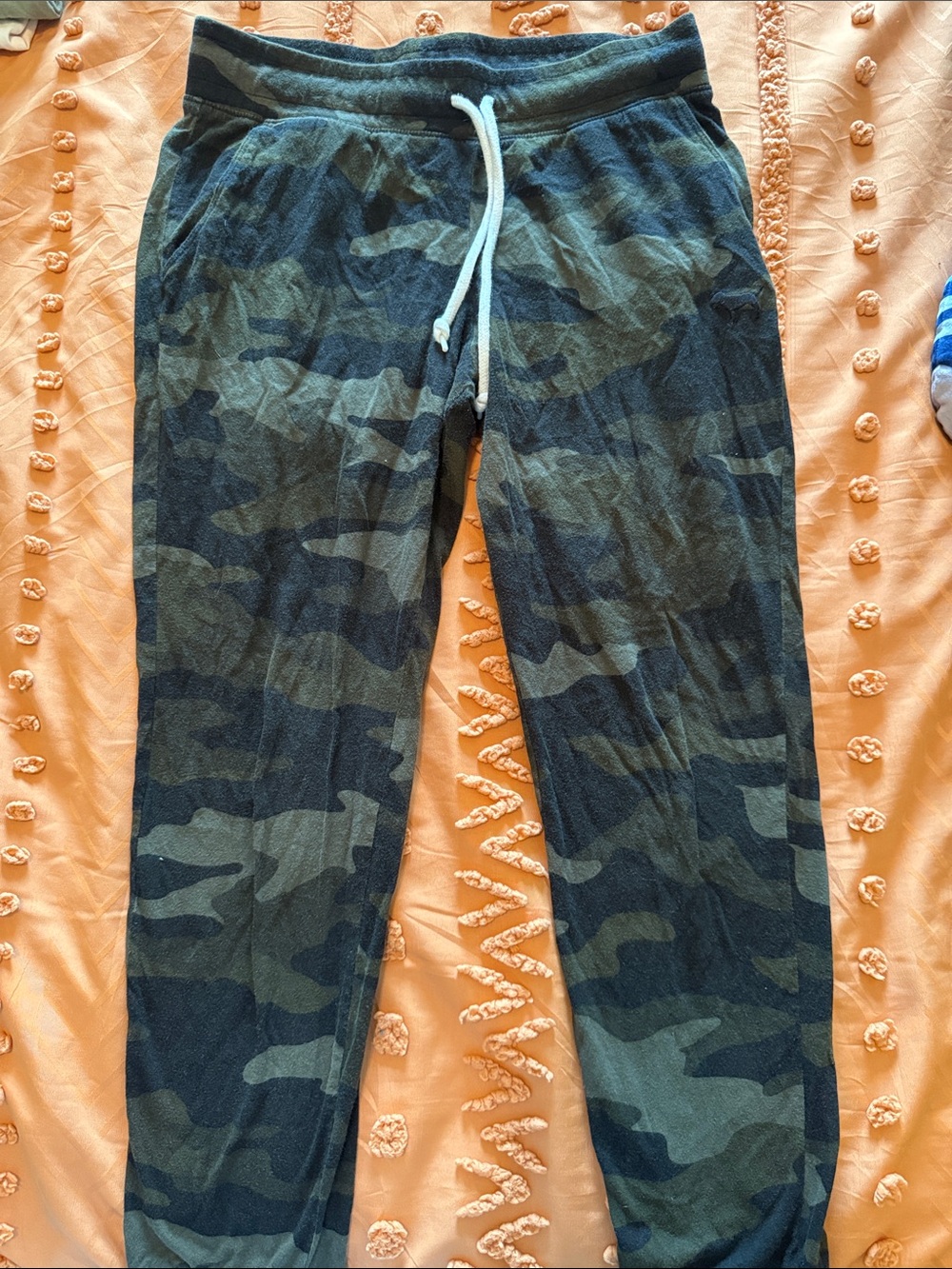 Victoria's Secret Green Camo Drawstring Leggings
